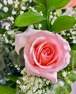Load image into Gallery viewer, Blush Pink Rose Vase Arrangement