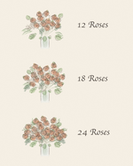 Load image into Gallery viewer, Peach Rose Vase Arrangement