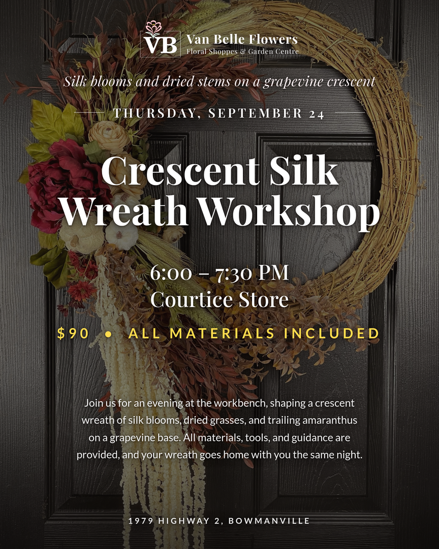 Autumn Crescent Silk Wreath Workshop (Courtice)