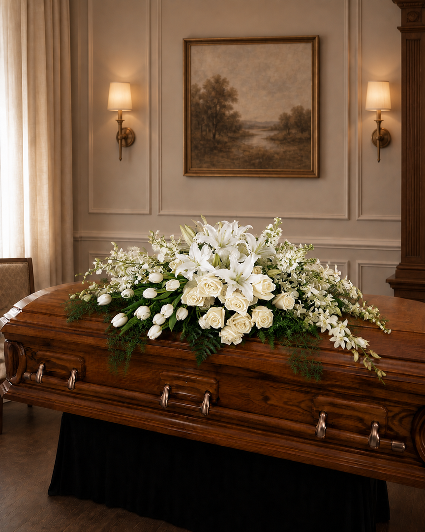 Elegant Remembrance Casket Spray