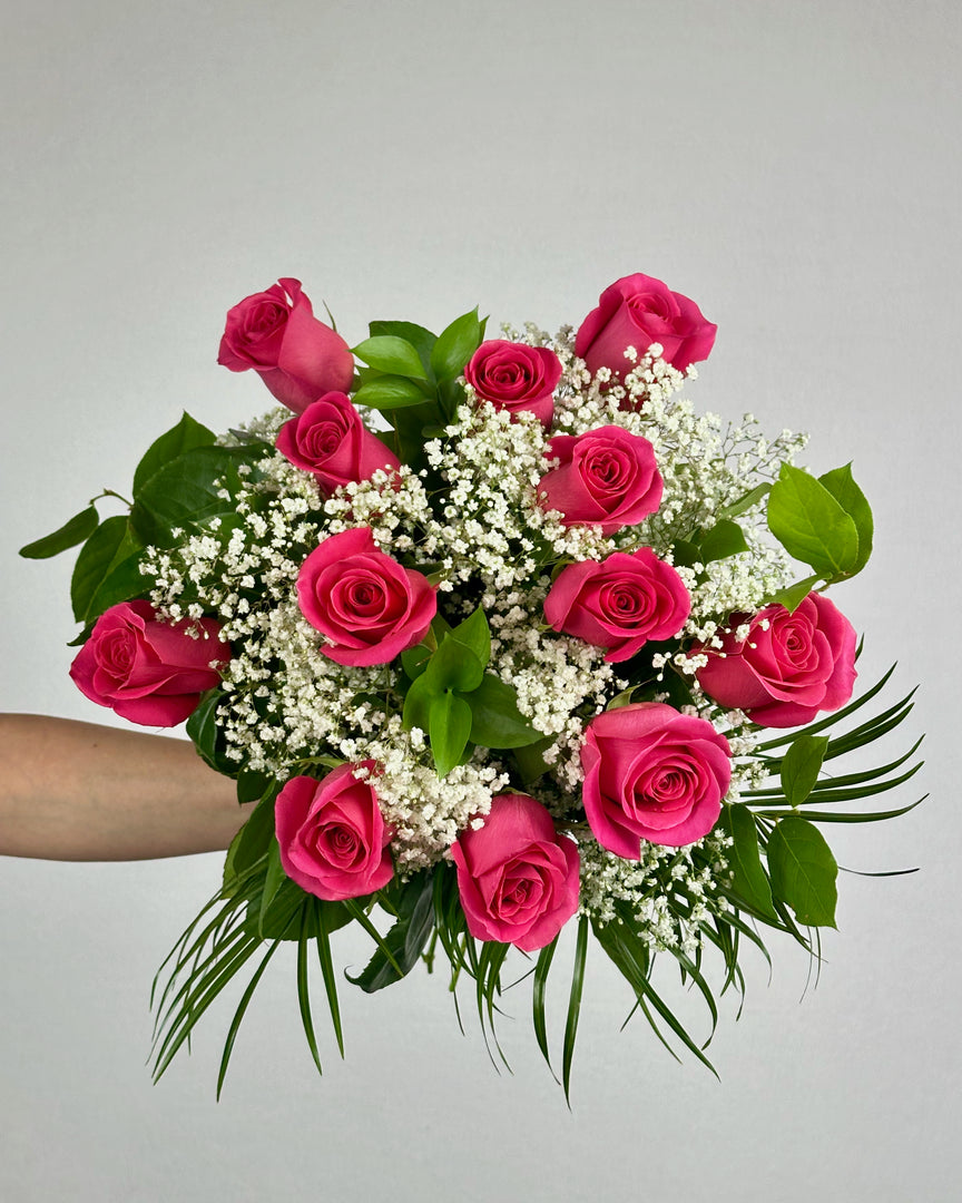 Hot Pink Rose Bouquet