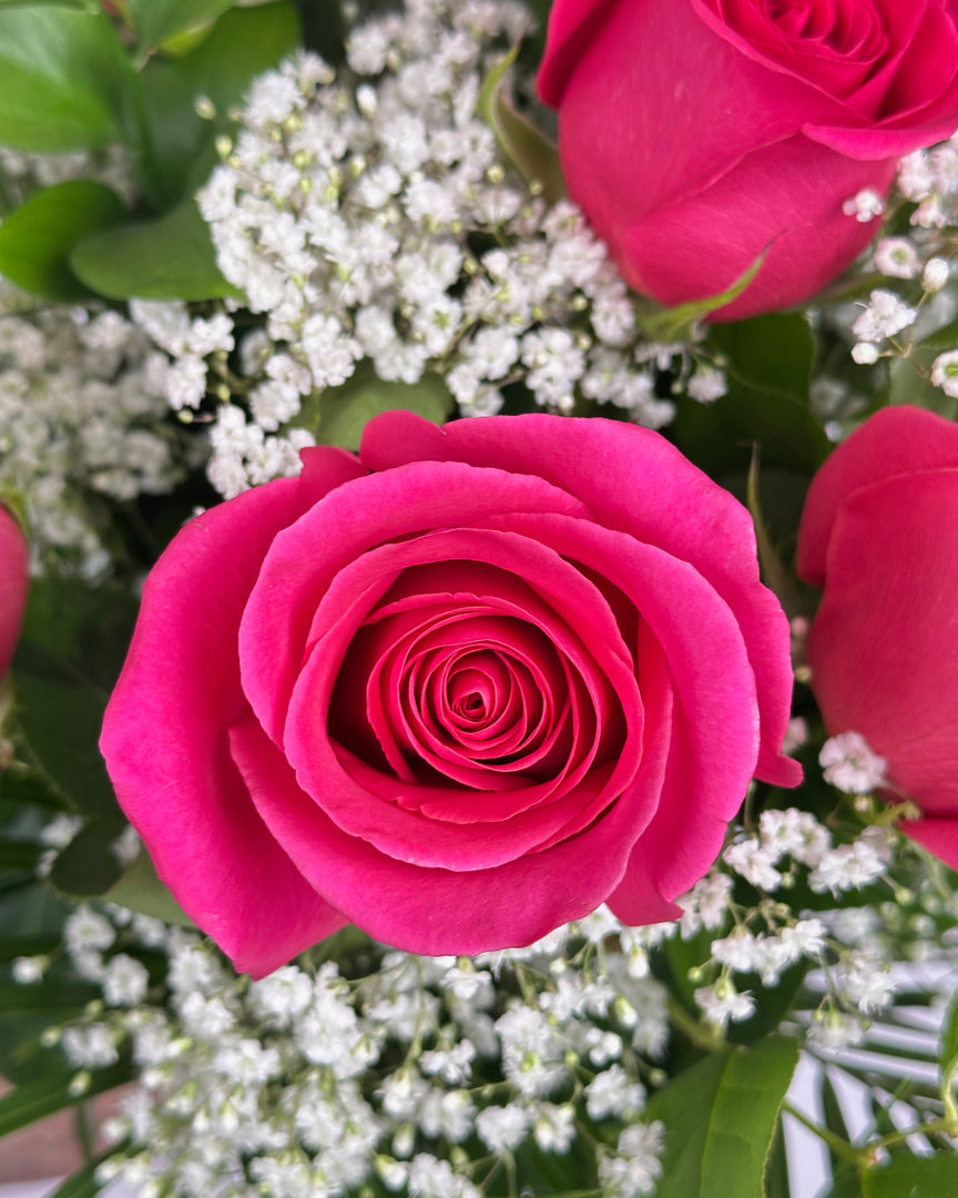 Hot Pink Rose Bouquet