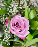 Load image into Gallery viewer, Purple Rose Vase Arrangement