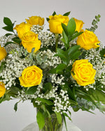 Load image into Gallery viewer, Yellow Rose Vase Arrangement