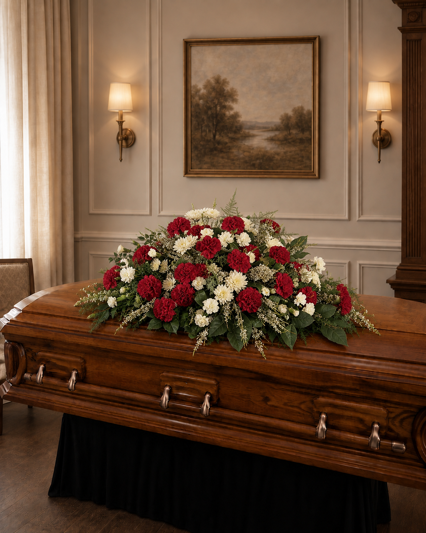 Sincerity Red Casket Spray