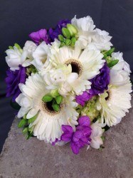 Purple & white bouquet